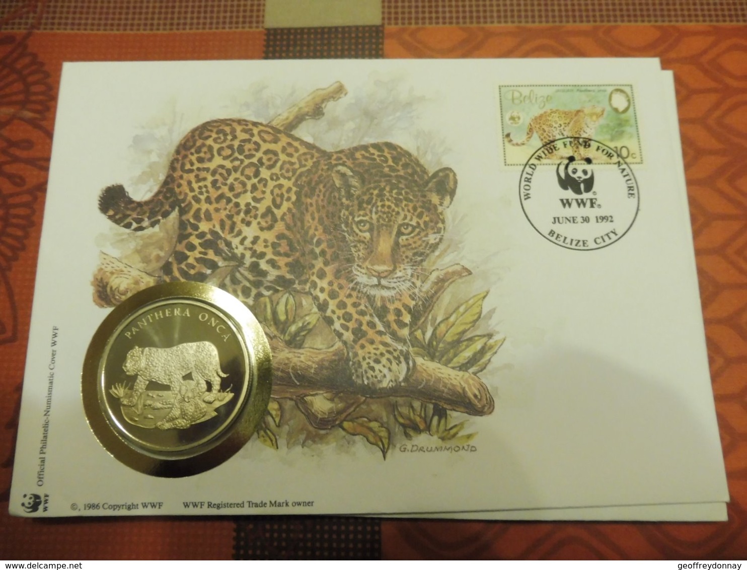 Philatelic Cover Numismatic Belize -   Jaguar 1992 - Covers & Documents