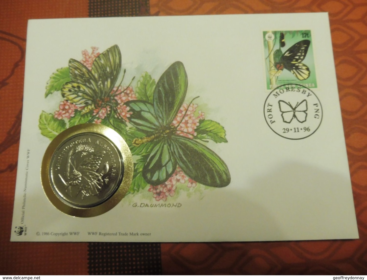 Philatelic Cover Numismatic Papua New Guinea - Papillon 1996 - Briefe U. Dokumente