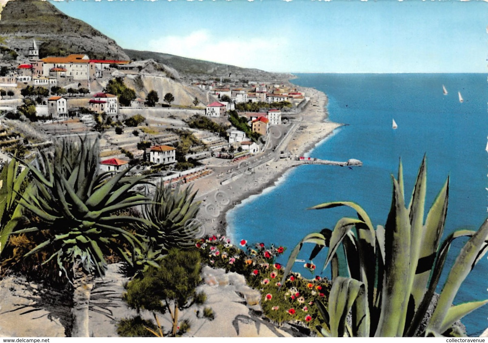 Cartolina Ventimiglia Panorama Da Ponente Timbro A Targhetta Ventimiglia 1960 (Imperia) - Imperia