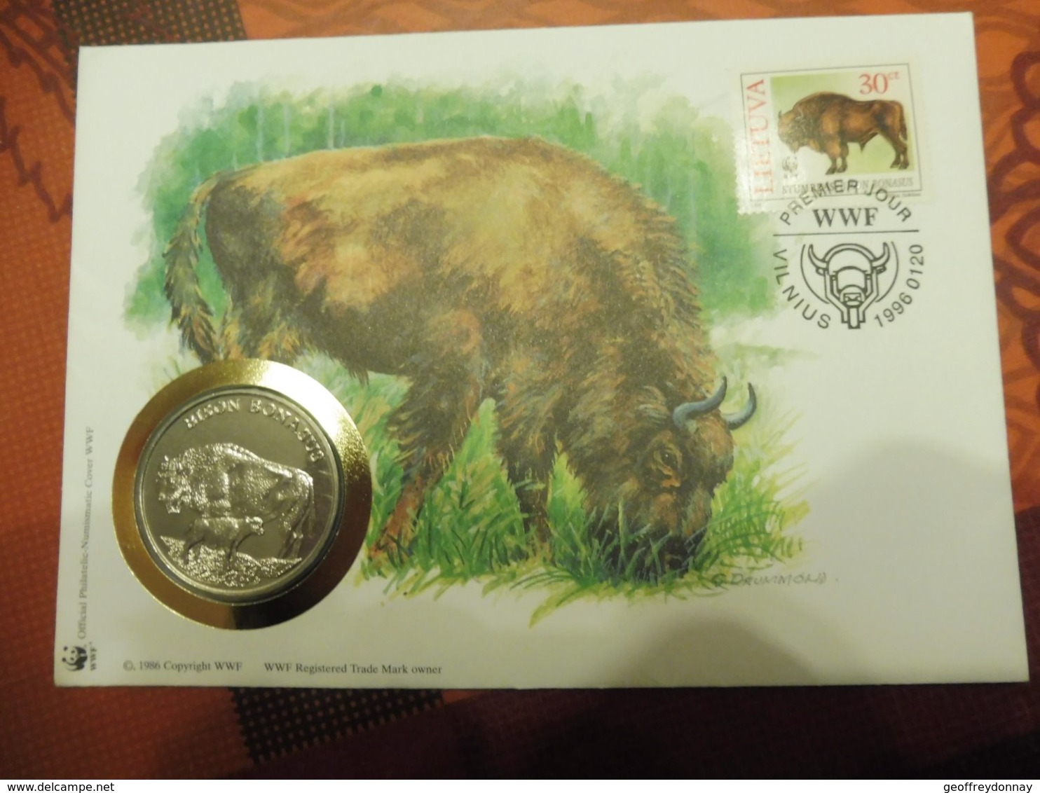 Philatelic Cover Numismatic Lietuva -  Bison 1996 - Briefe U. Dokumente