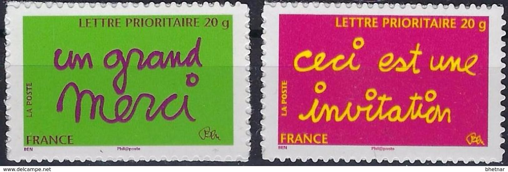 FR Adhésif YT 204 & 205 (3760 & 3761) " Timbres De Message "  2005 Neuf** - Otros & Sin Clasificación