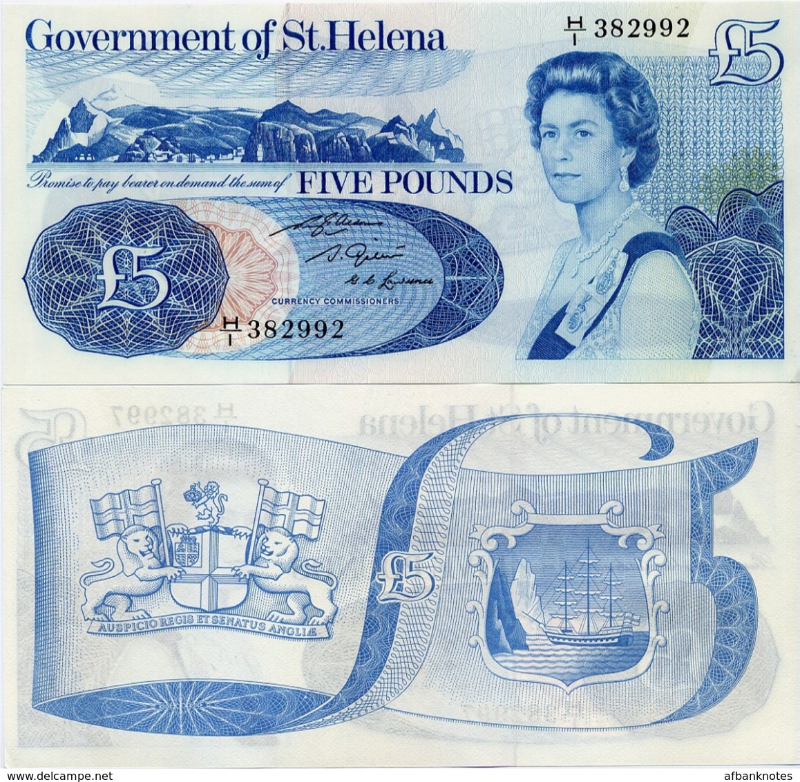 SAINT HELENA        5 Pounds        P-7b         ND (1981)         UNC - St. Helena