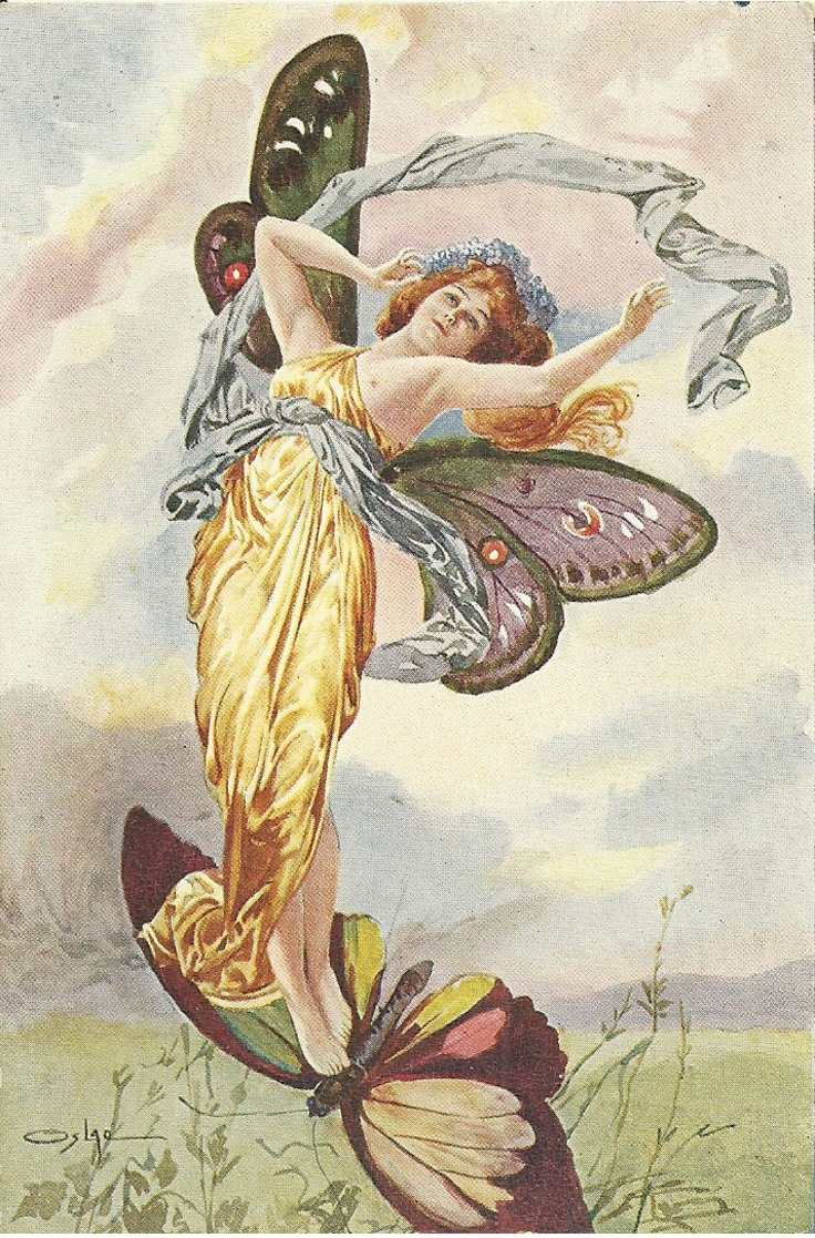 Femme Papillon  - Les Maitres De La Carte Postale - Autres & Non Classés