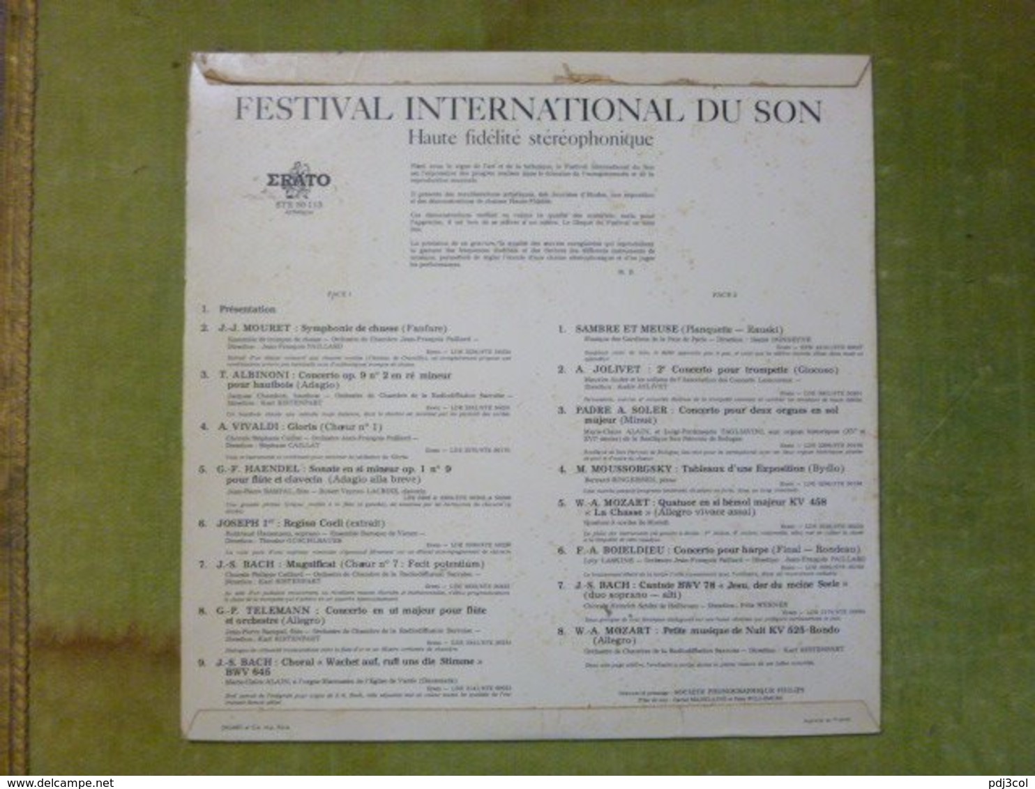 FESTIVAL INTERNATIONAL DU SON HAUTE FIDELITE STEREOPHONIE - Paris 1965, Palais D'Orsay - Klassik