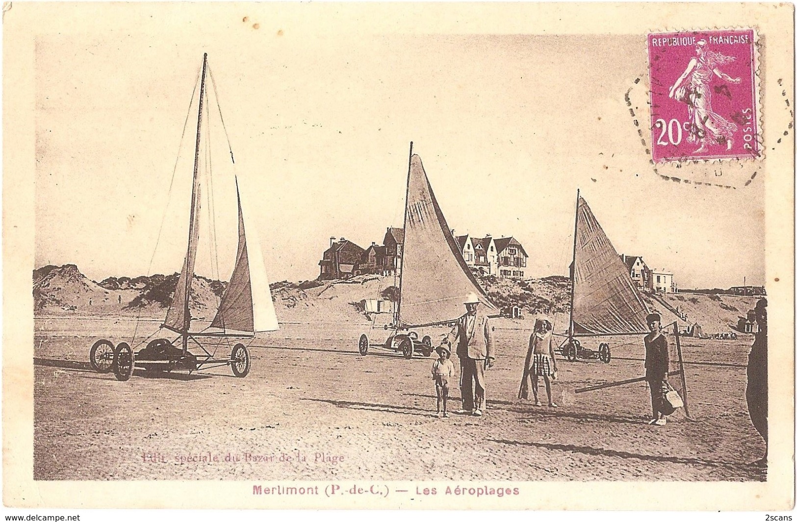 Dépt 62 - MERLIMONT-PLAGE - Les Aéroplages - (Édit. Spéciale Du Bazar De La Plage) - Autres & Non Classés