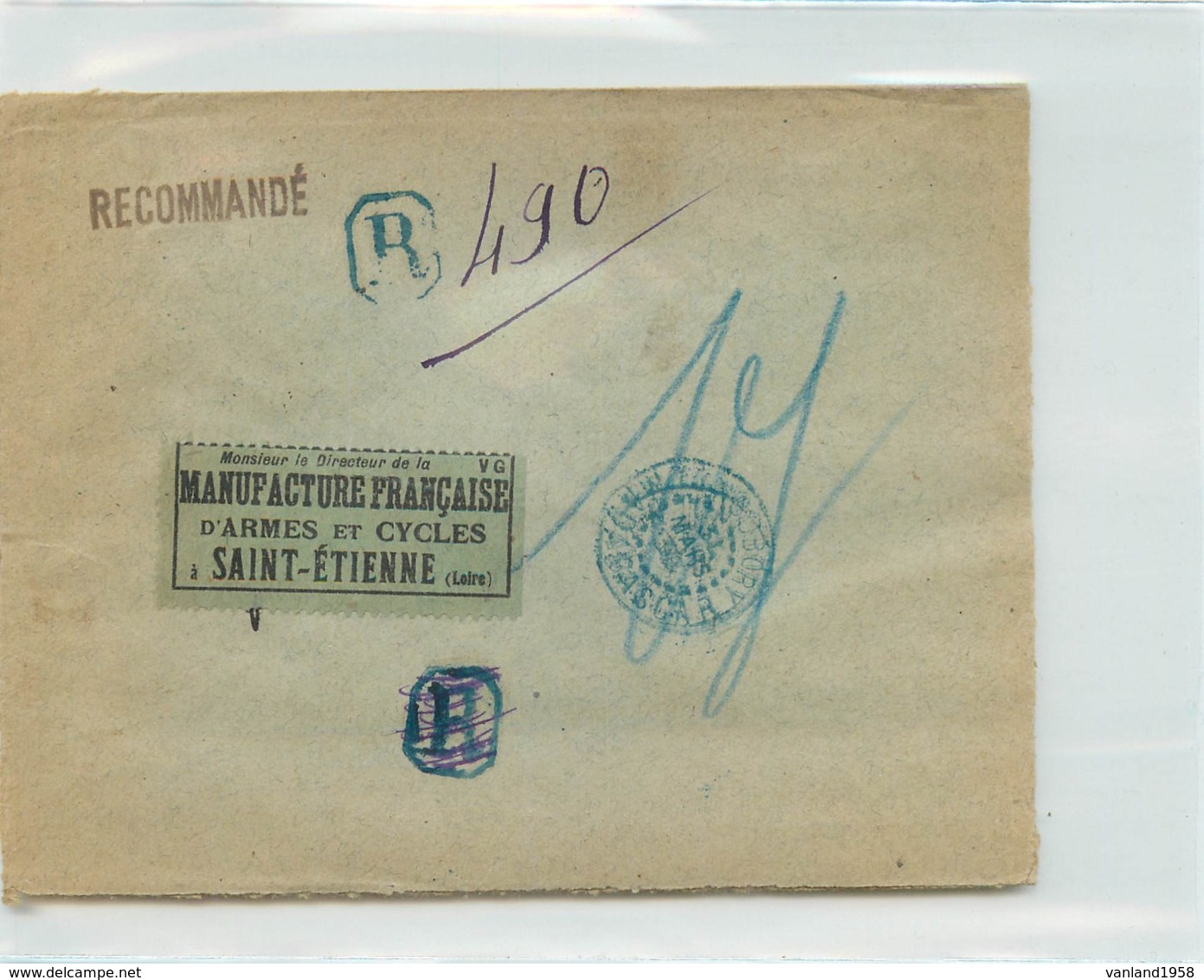 Lettre Recommandée De MADAGASCAR  - Voyagée De Madagascar à St Etienne En 1930 - Lettres & Documents