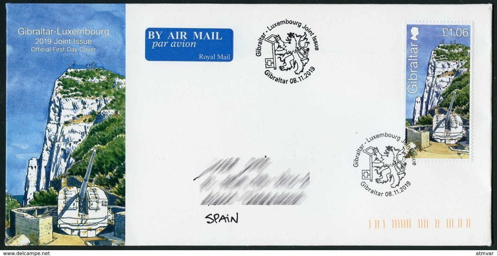 GIBRALTAR (2019). Joint Issue Luxembourg - Great Siege Tunnels, Schützende Tunnel, The Galleries - First Day Cover - Gibilterra