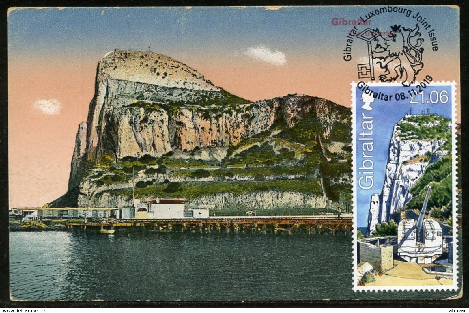 GIBRALTAR (2019). Carte Maximum Card - Joint Issue Luxembourg - Great Siege Tunnels, Schützende Tunnel, The Galleries - Gibraltar