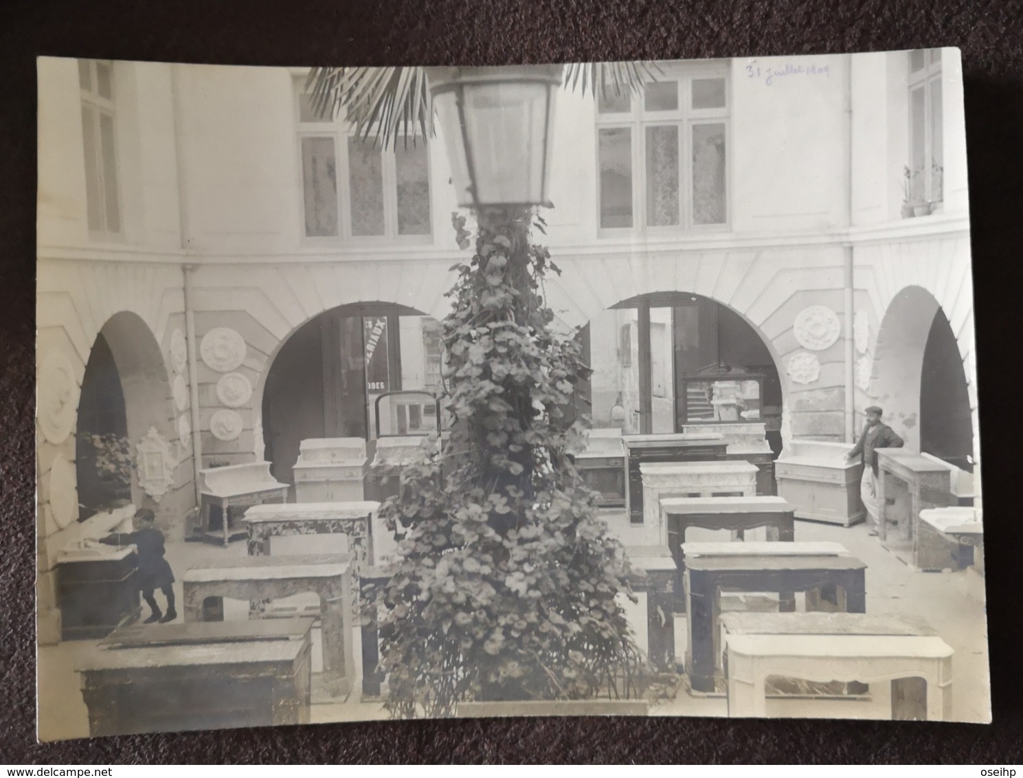 Photographie Ancienne Entreprise Maurice CHABERT Saintes Materiaux Construction Cheminee Salle Bain Métier Photo 17x12 - Métiers