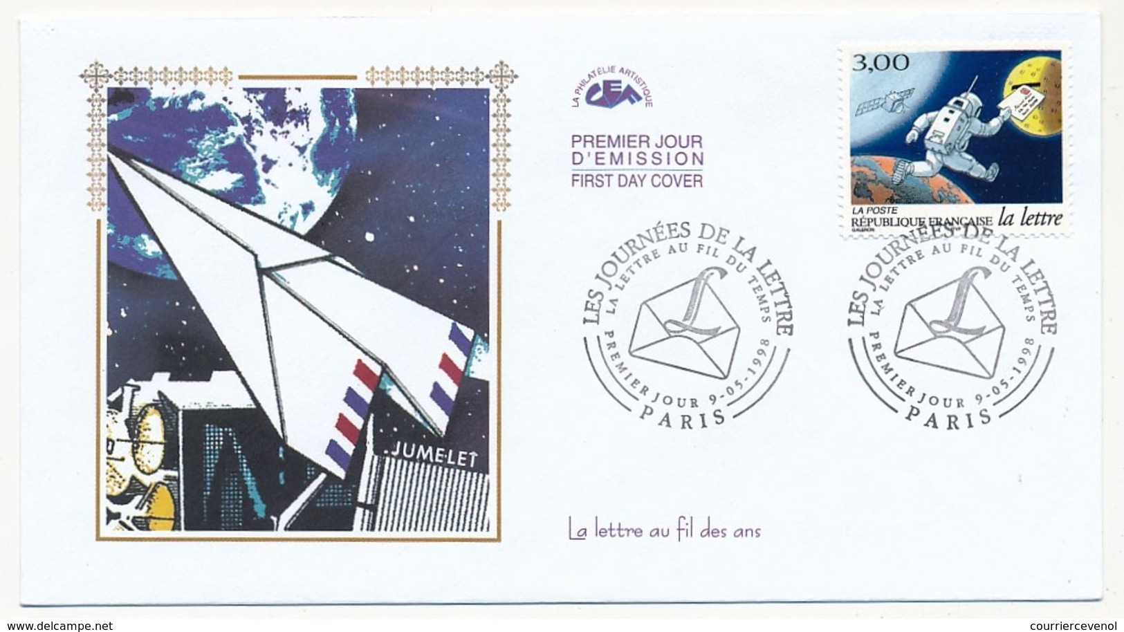 6 Enveloppes FDC - Les Journées De La Lettre / La Lettre Au Fil Du Temps - PARIS - 8 Mai 1998 - 1990-1999