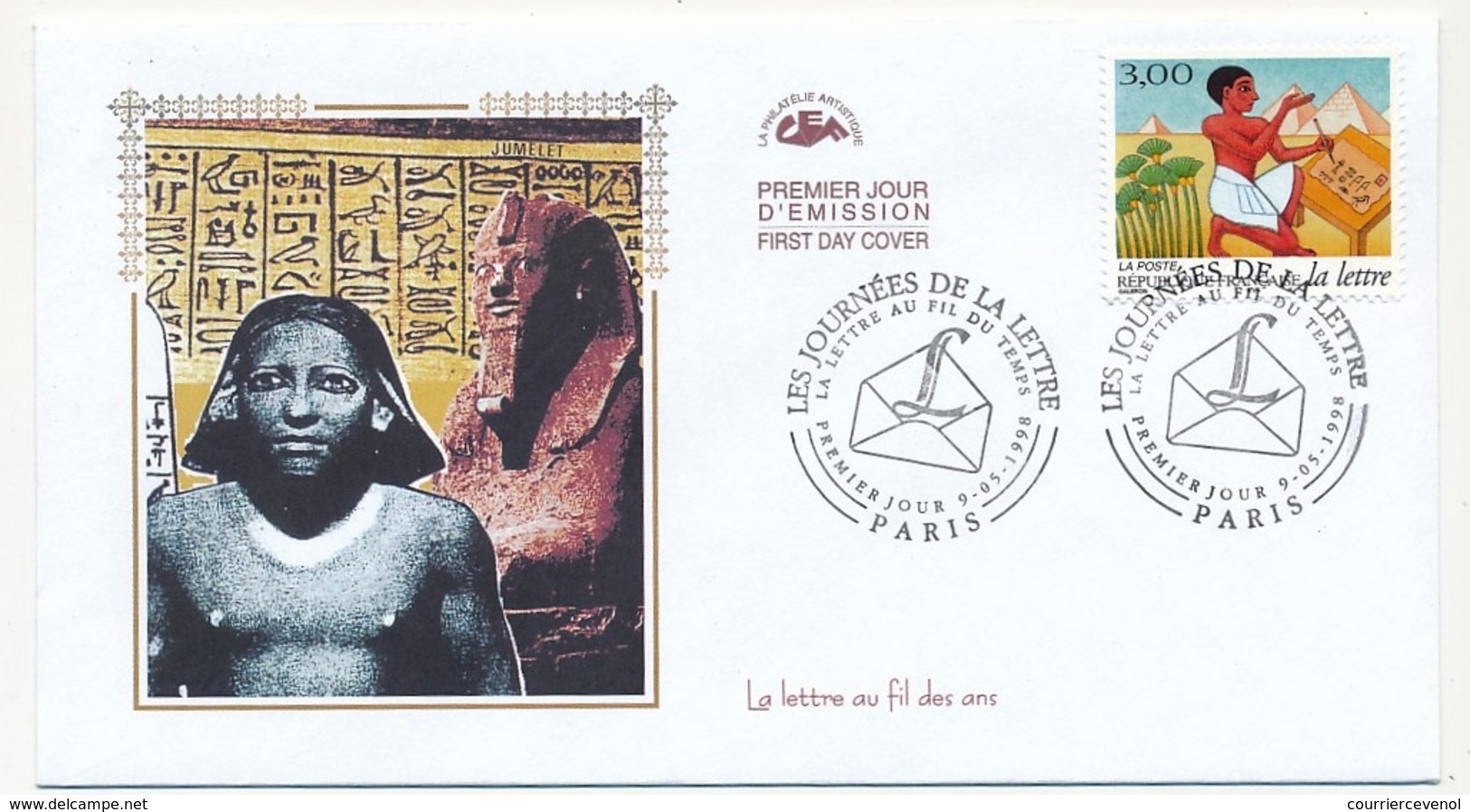 6 Enveloppes FDC - Les Journées De La Lettre / La Lettre Au Fil Du Temps - PARIS - 8 Mai 1998 - 1990-1999