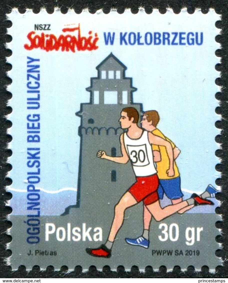 Poland (2019)  - Set -  /  Sports - Street Run - Athletics - Lighthouses - Phares - Faros - Leuchttürme