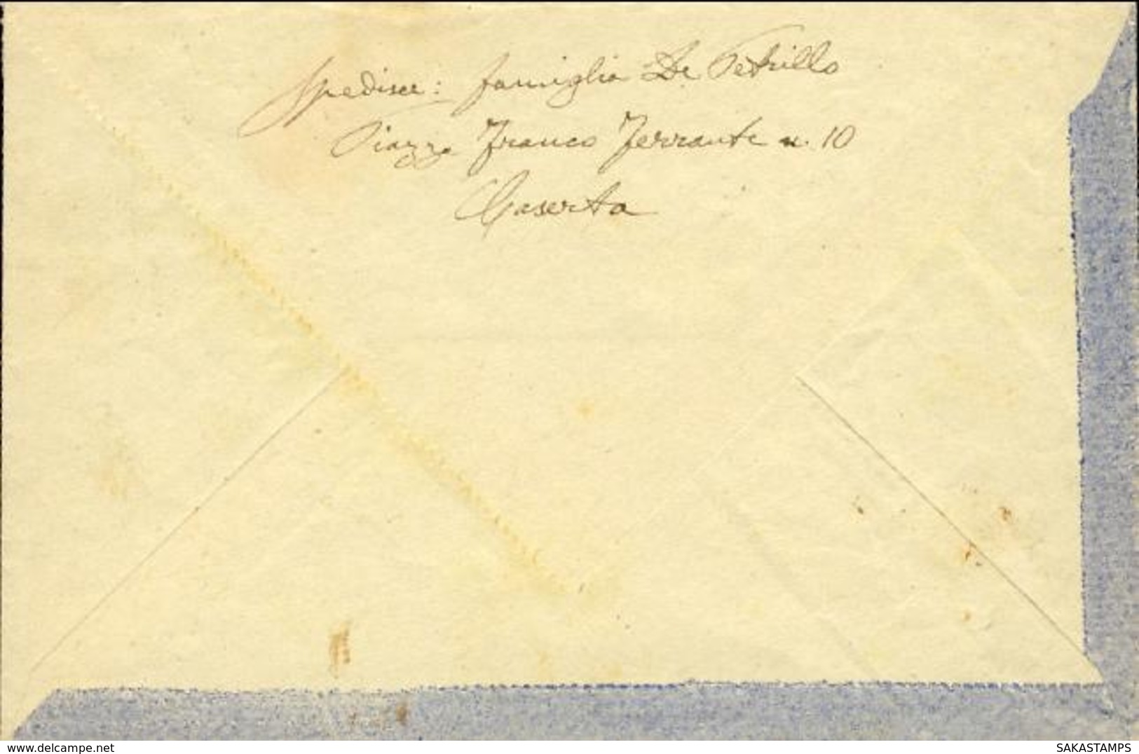 1943- Busta Affrancata Con Due Esemplari Del 25c.verde Galileo Galilei - Storia Postale