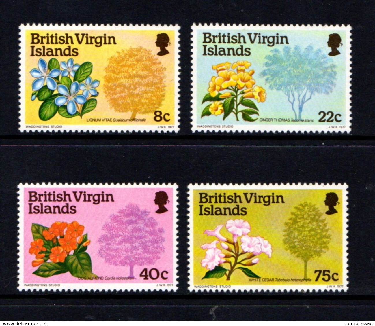 BRITISH  VIRGIN ISLANDS    1978    Flowering  Trees    Set  Of  4    MNH - British Virgin Islands