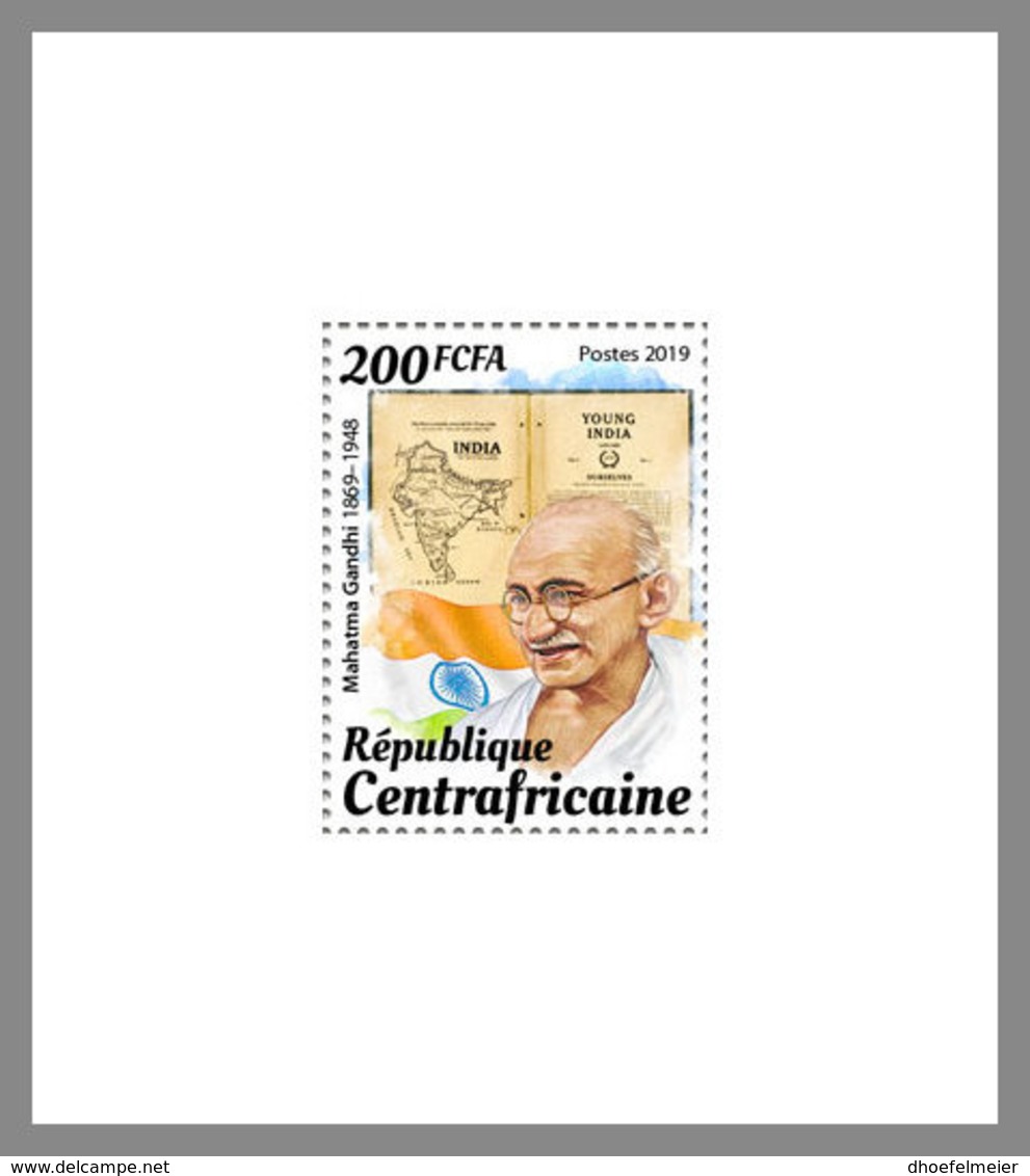 CENTRALAFRICA 2019 MNH Mahama Gandhi 1v - OFFICIAL ISSUE - DH1947 - Mahatma Gandhi