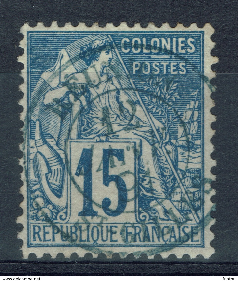 Réunion, General Issues (Alphée Dubois), 1881, Nice Postmark From St Gilles, Reunion, VFU  SCARCE - Alphée Dubois