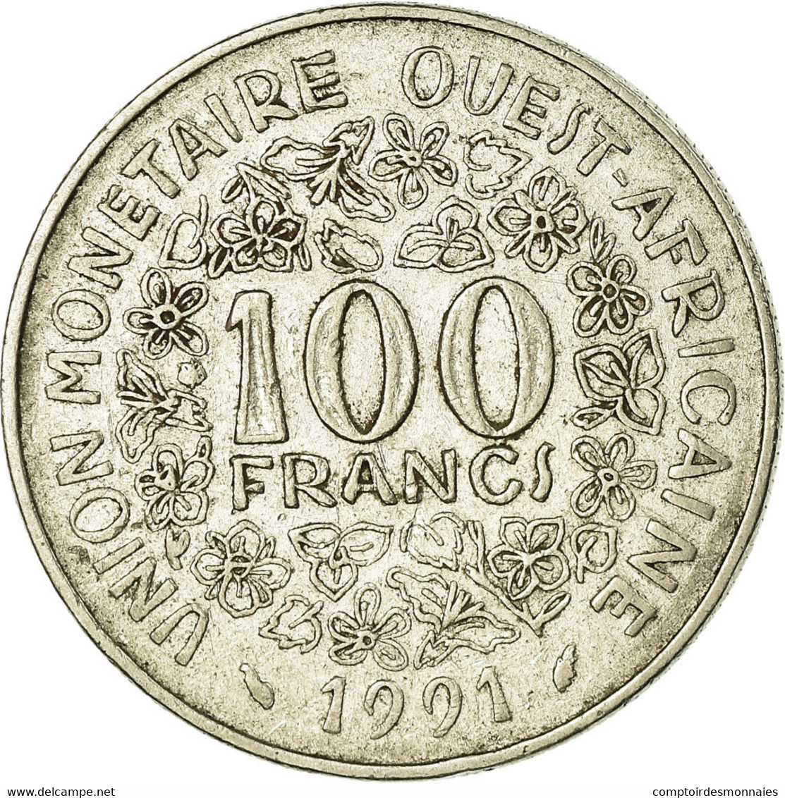 Monnaie, West African States, 100 Francs, 1991, Paris, TTB, Nickel, KM:4 - Côte-d'Ivoire