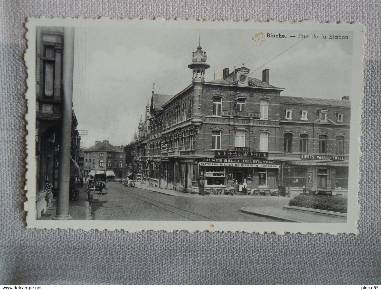 BINCHE RUE DE LA STATION - ATTELAGE ET PERSONNAGES - Binche