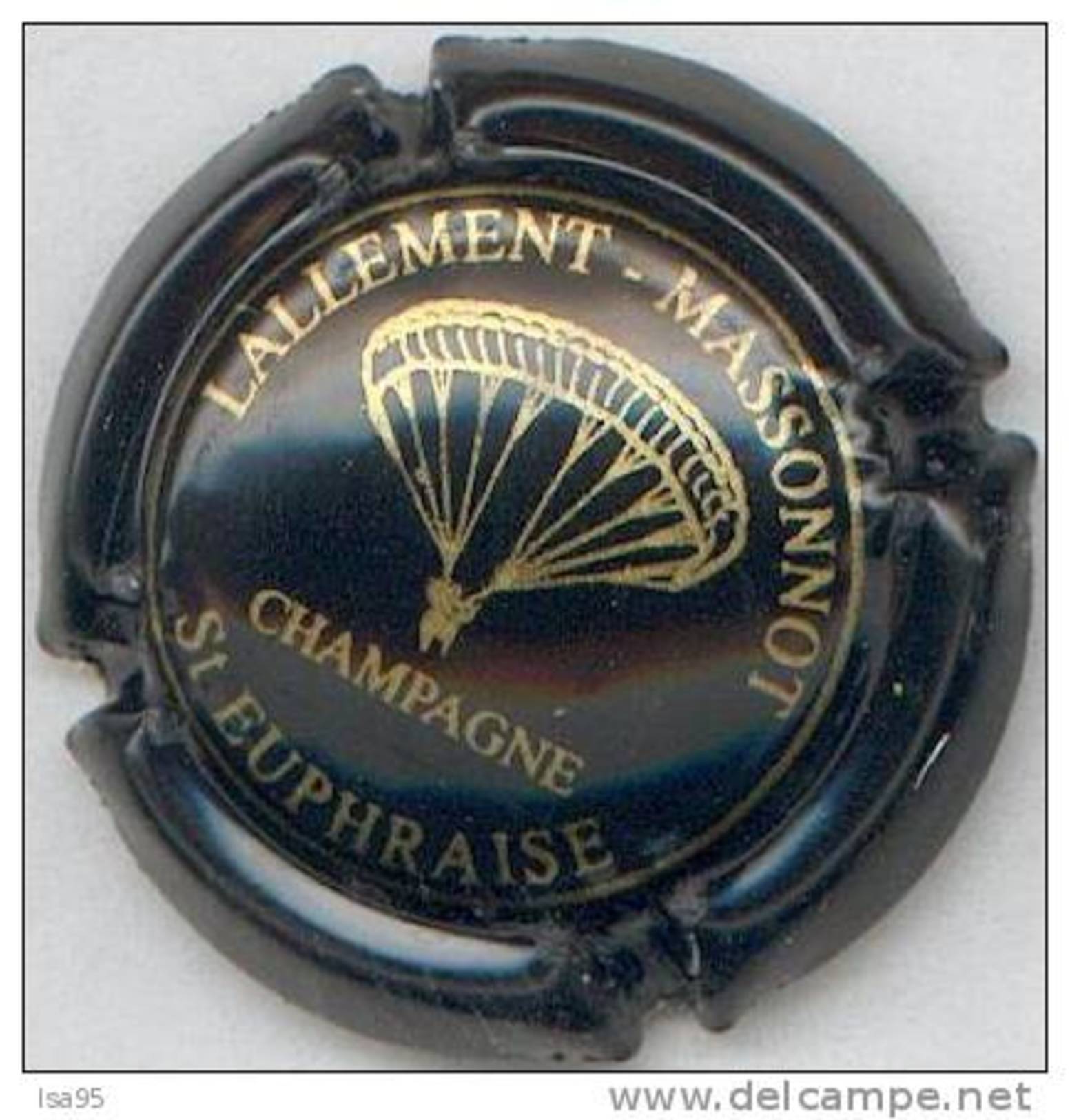CAPSULE-CHAMPAGNE LALLEMENT-MASSONNOT N°03 Noir & Or - Autres & Non Classés