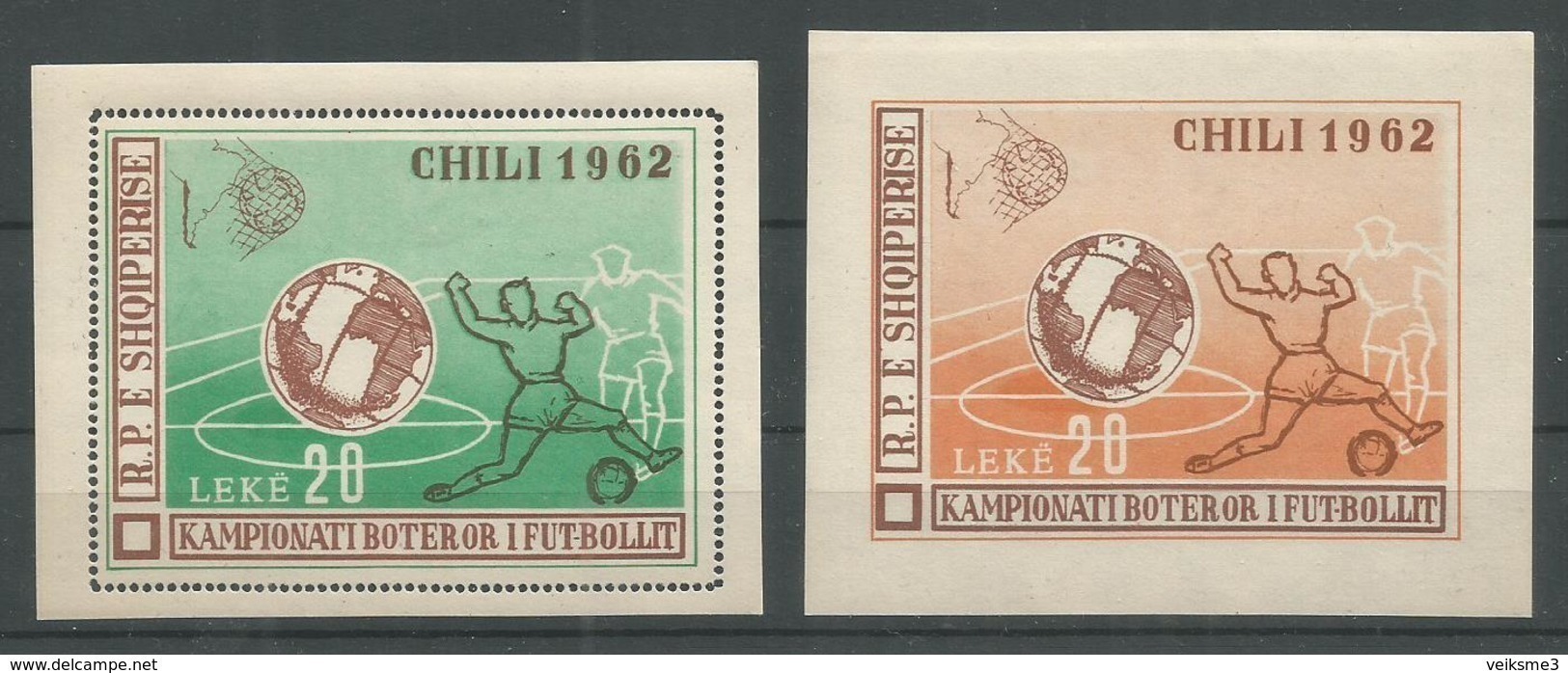 ALBANIA - MNH - Sport - Soccer - Chili 1962 - Perf. + Imperf. - Autres & Non Classés