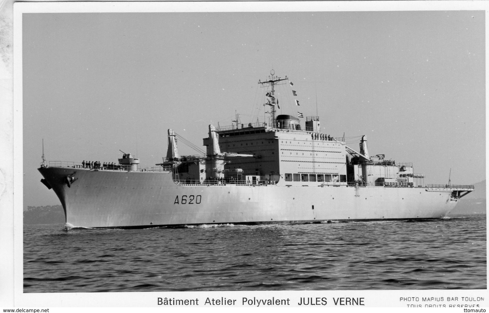 'Jules Verne' - Marine Nationale Francaise  - Batiment Atelier Polyvalent 1981  -   Marius Bar Carte Postale - Warships