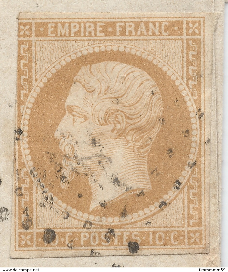 LT4852 N°13A/Lettre Sans Courrier, Oblit Losange De PARIS Pour PARIS Du 15 Juil 1858 - 1853-1860 Napoléon III