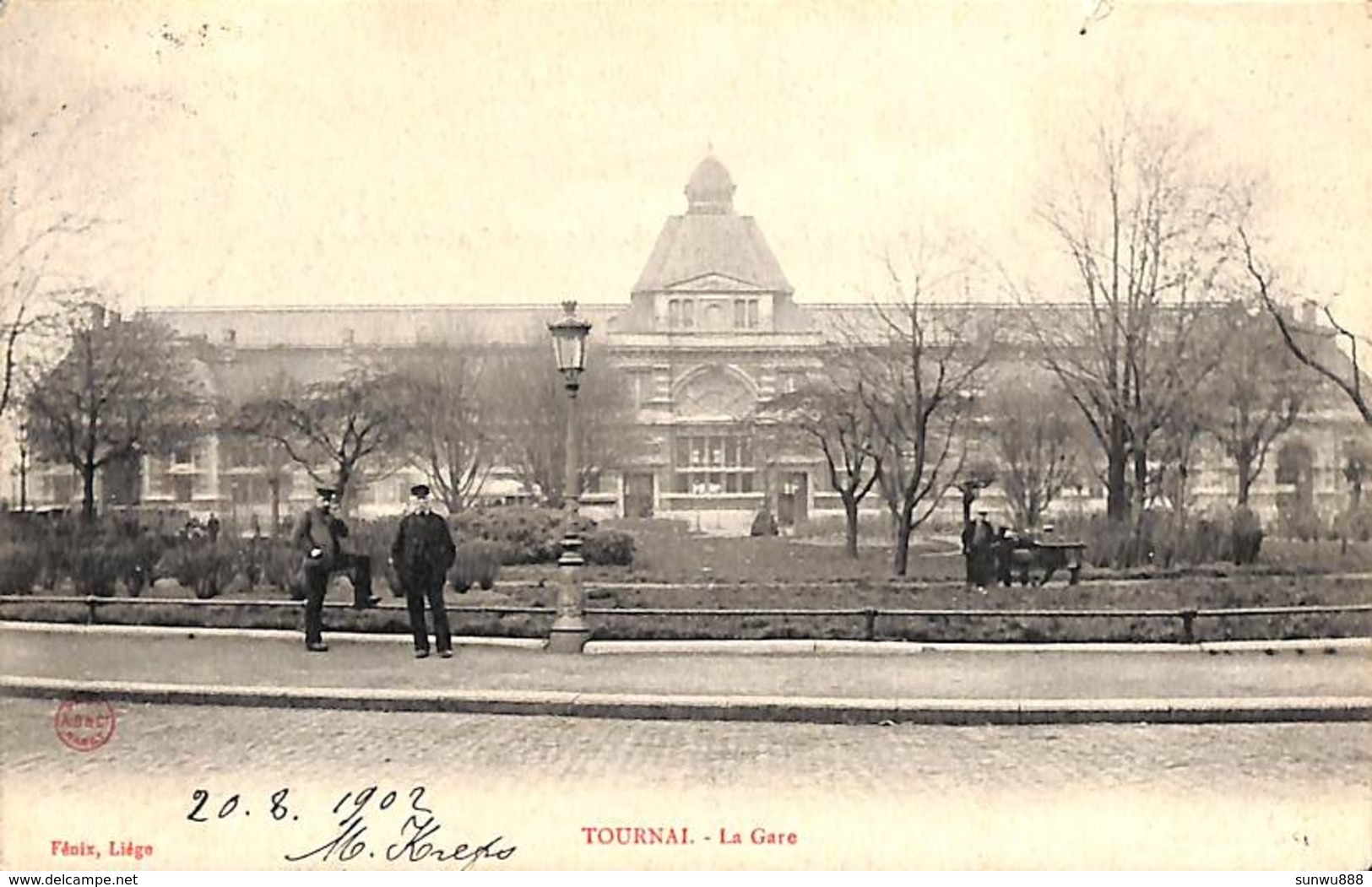 Tournai - La Gare (animée, Phot A B & C, 1902) - Tournai