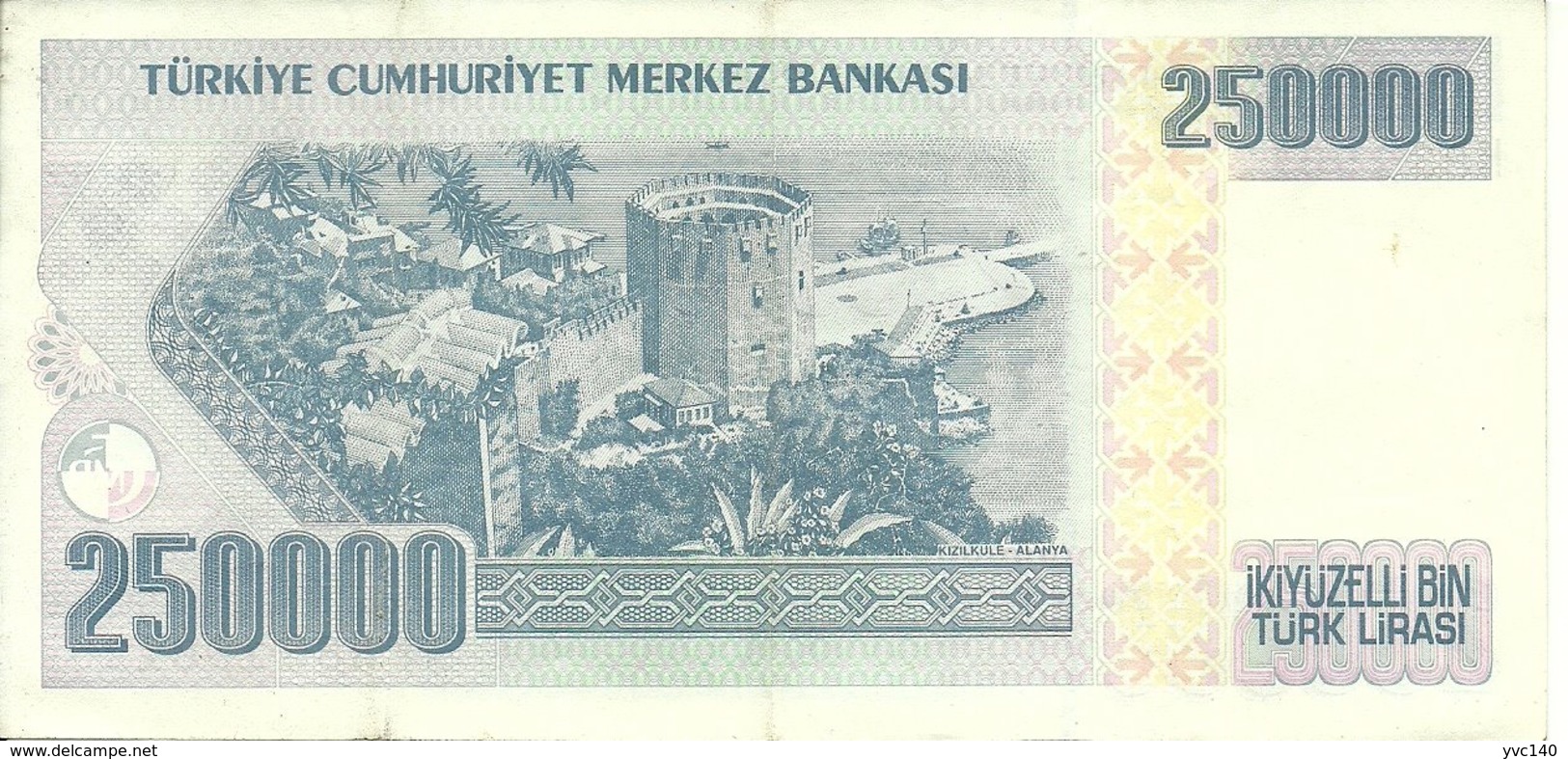 Turkey ; 1998 250000 Turkish Liras Serial H - Turkije