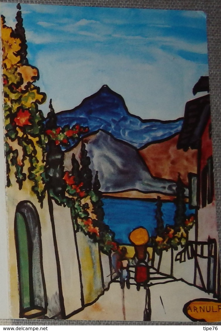 Petit Calendrier De Poche 1984  Illustration Paysage Du Sud   Original.peint Avec La Bouche - Small : 1981-90