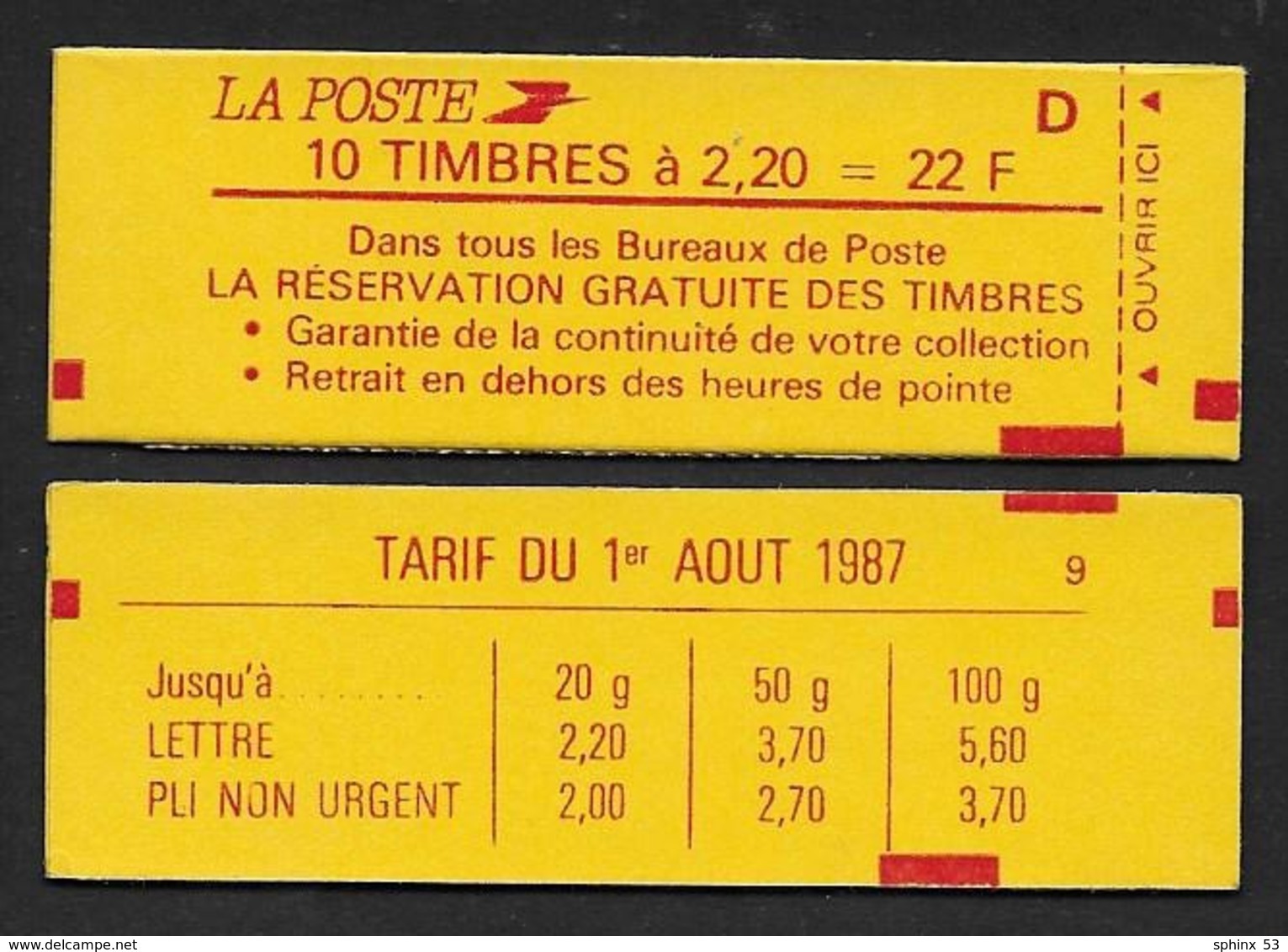 Un Carnet Guillochis Rouge N° Gu 11c (couverture Non émise Période LIBERTE) - Autres & Non Classés