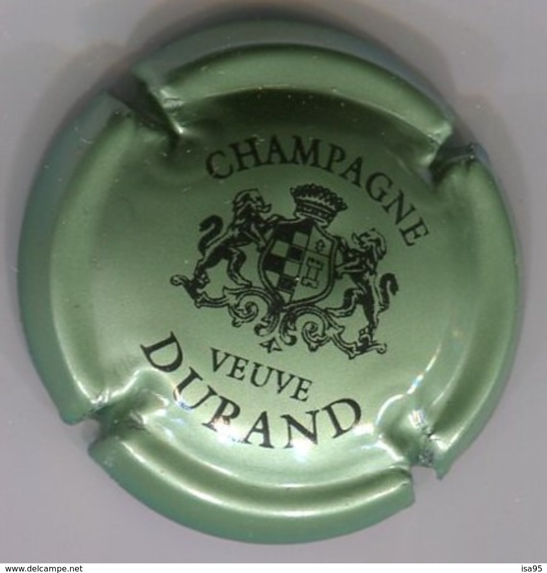 CAPSULE-CHAMPAGNE DURAND VEUVE N°07 Vert Pâle Métal & Noir - Durand (Veuve)