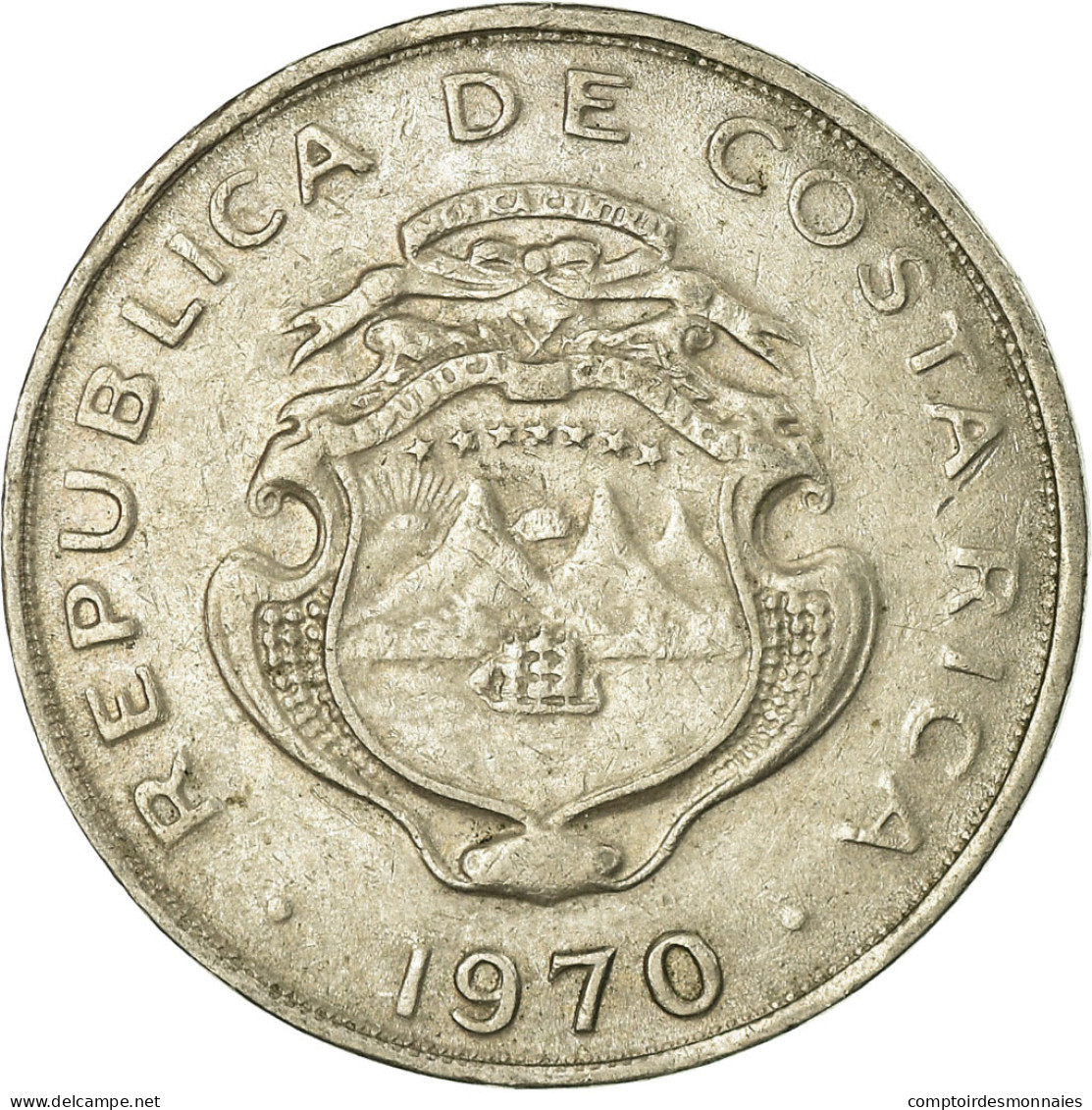 Monnaie, Costa Rica, 50 Centimos, 1970, TTB, Copper-nickel, KM:189.3 - Costa Rica