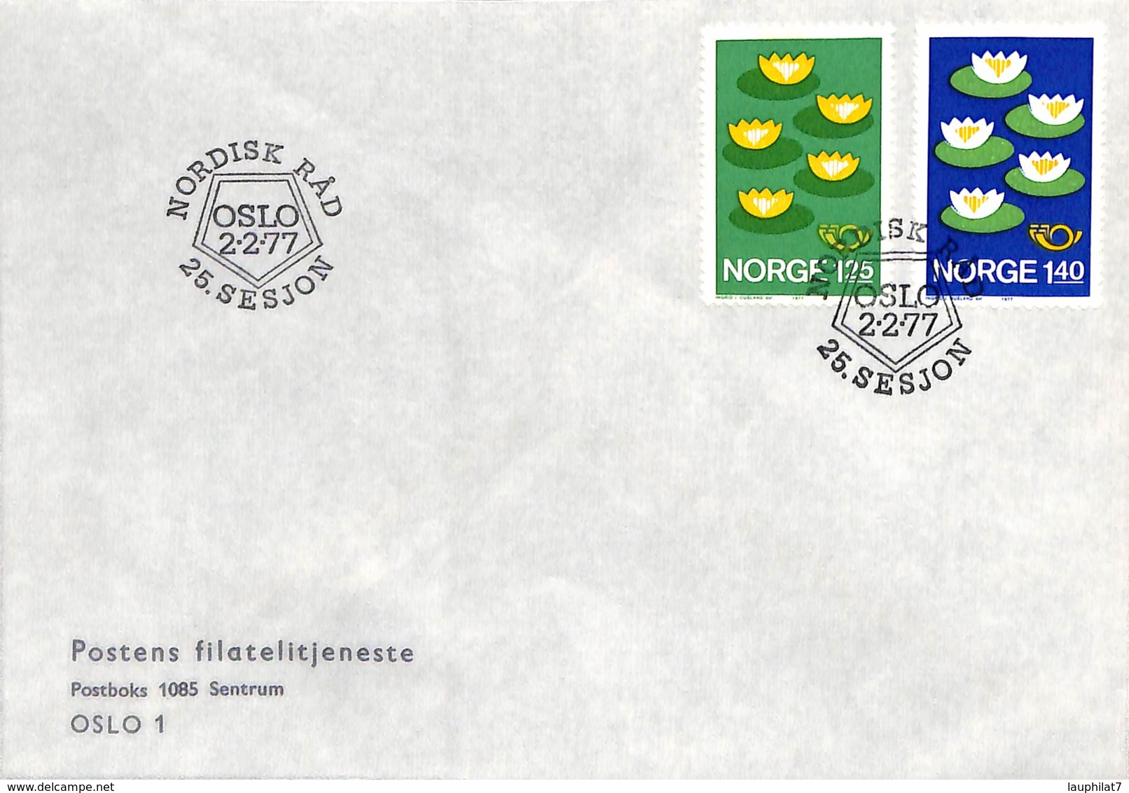 [902244]TB//-Norvège 1977 - SESJON, Fleurs - Covers & Documents