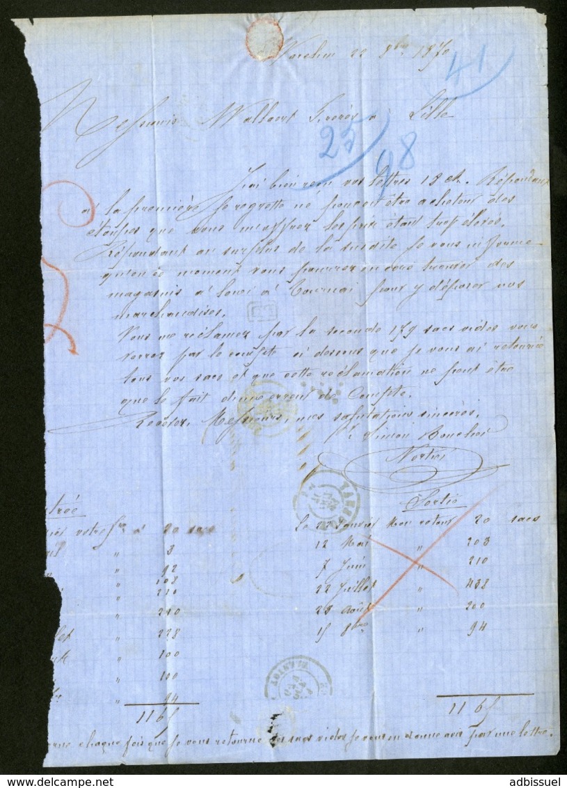 BELGIQUE 1870 TARIF FRONTALIER N° 30 Obl. Pc "363" + C-à-d "TOURNAY 23/10/70" + "PD". Lettre Datée De Warchin - 1869-1883 Léopold II