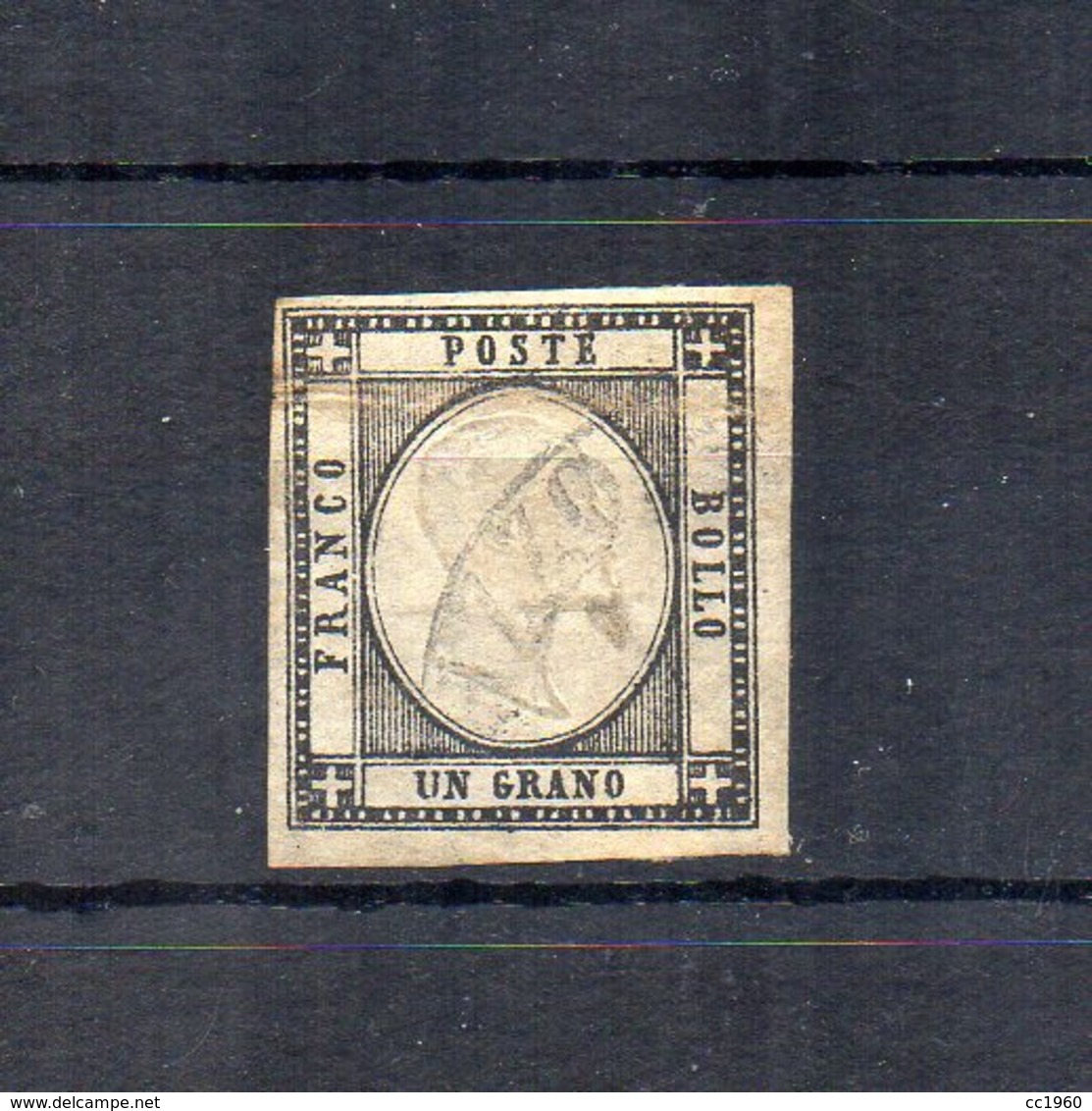 Italia - Regno Delle Due Sicilie - Province Napoletane - 1861 - V.E. II° - 1 Grano - Nero - Usato - (FDC18491) - Naples