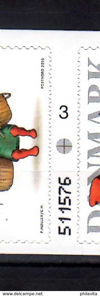 2016 Denmark Pixie Dwarfs Zwerge Cylinder 3 +running Number Very Rare Booklet MNH** Fairy Tales Cats MiNr. 1904 /1908 - Nuovi