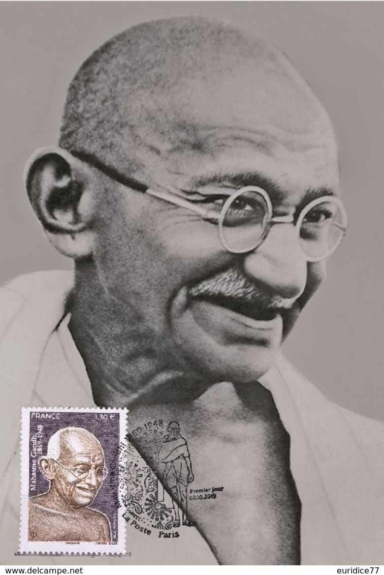 France 2019 - Mahatma Gandhi 1869 - 1948 Carte Maximum - 2010-2019