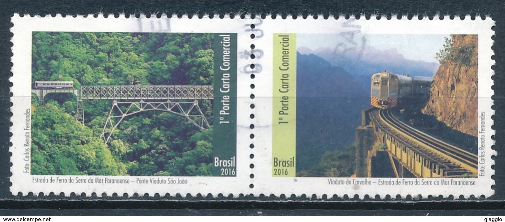 °°° BRASIL - RAILROAD - 2016 °°° - Used Stamps