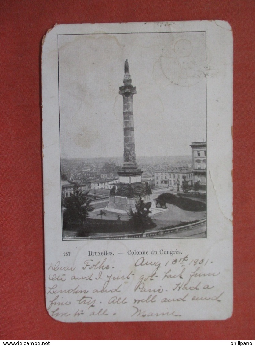 Belgium > Brussels Colonne Du Congres   Stamp & Cancel     Ref 3730 - Monuments