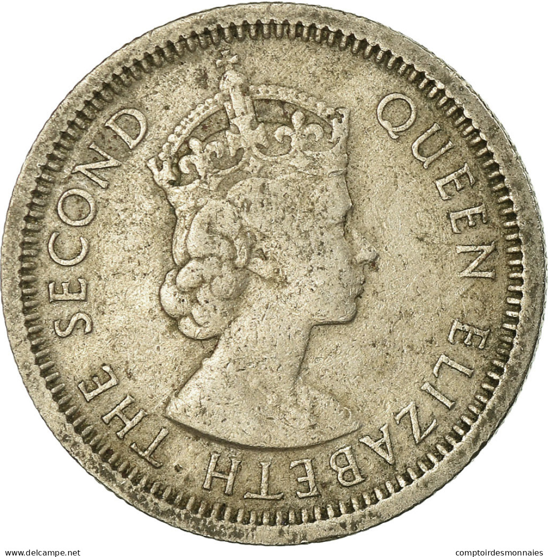 Monnaie, Etats Des Caraibes Orientales, Elizabeth II, 10 Cents, 1956, TB+ - Territoires Britanniques Des Caraïbes