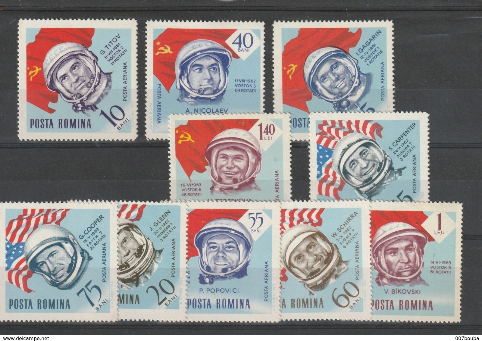 ROUMANIE - ESPACE / SPACE - LOT MNH ** BLOCS, FEUILLETS ET TIMBRES DENTELES ET NON DENTELES - Europe