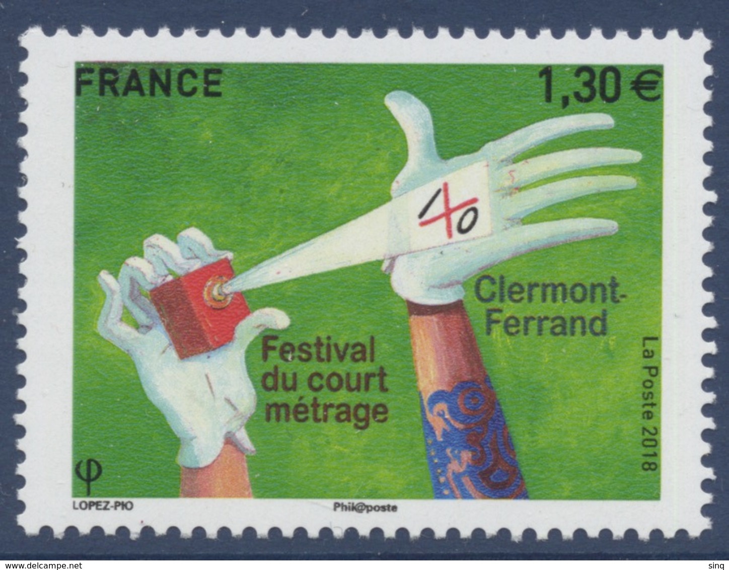 N° 5201 Festival De Court-métrage De Clermond-Ferrand Faciale 1,30 € - Unused Stamps