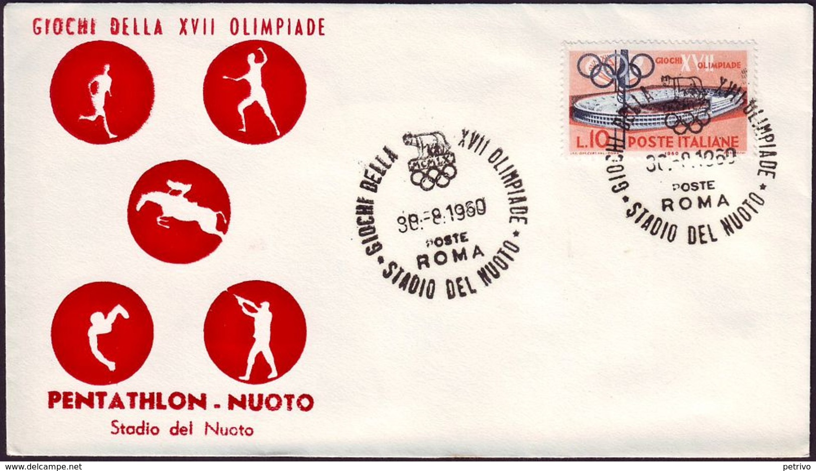 Italy - 1960 M - Olympic Games 1960 - Cover - Sommer 1960: Rom