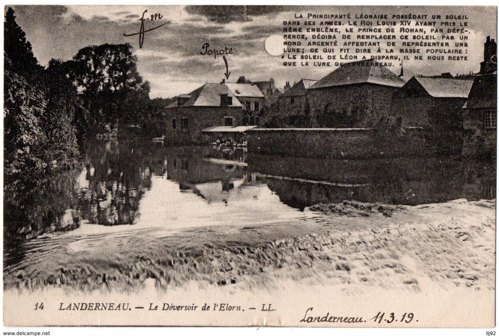 CPA 29 - LANDERNEAU (Finistère) - 14. Le Déversoir De L'Elorn - LL - Landerneau