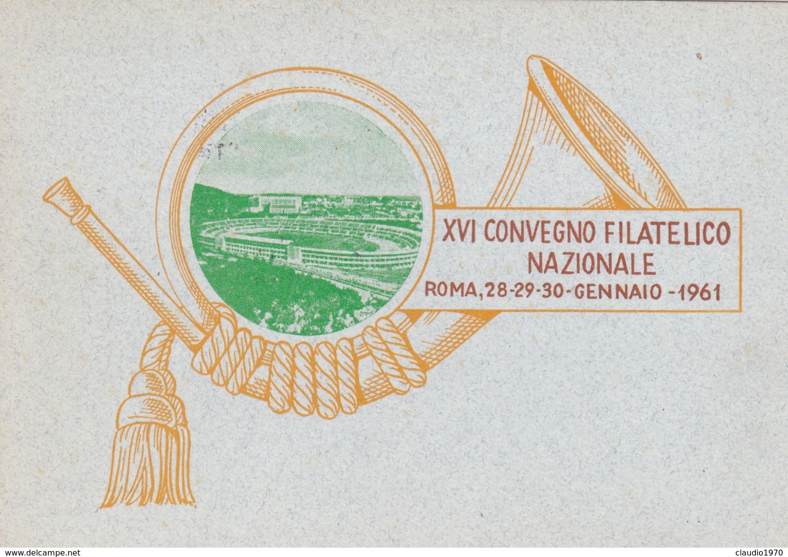 CARTOLINA - ROMA - XVI CONVEGNO FILATELICO NAZIONALE - Mostre, Esposizioni