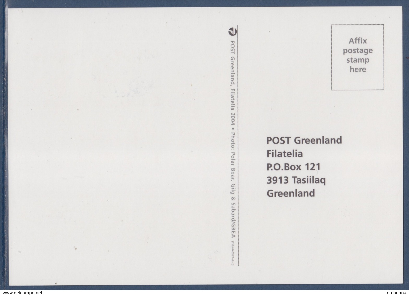 Ours Polaire, Carte Groenland, Godthaab, Kalaallit Nunaat, 2 Timbres, 18.10.2004 - Events & Gedenkfeiern