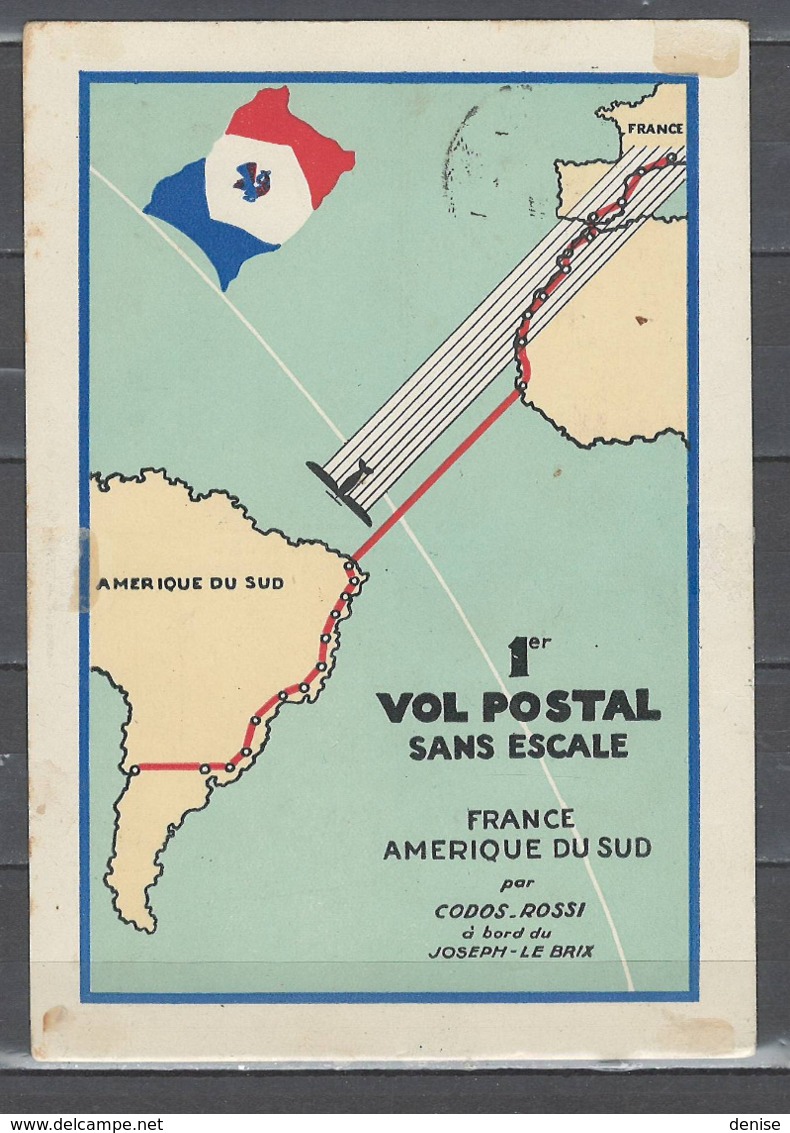 France - Amerique Du Sud - Raid Interrompu Au Cap Vert - 1935 - 1927-1959 Lettres & Documents