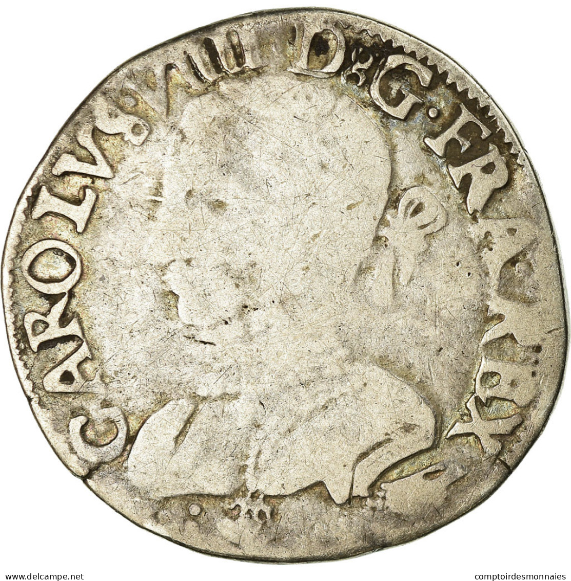 Monnaie, France, Charles IX, Teston, 1567, Bordeaux, TB+, Argent, Sombart:4602 - 1560-1574 Charles IX