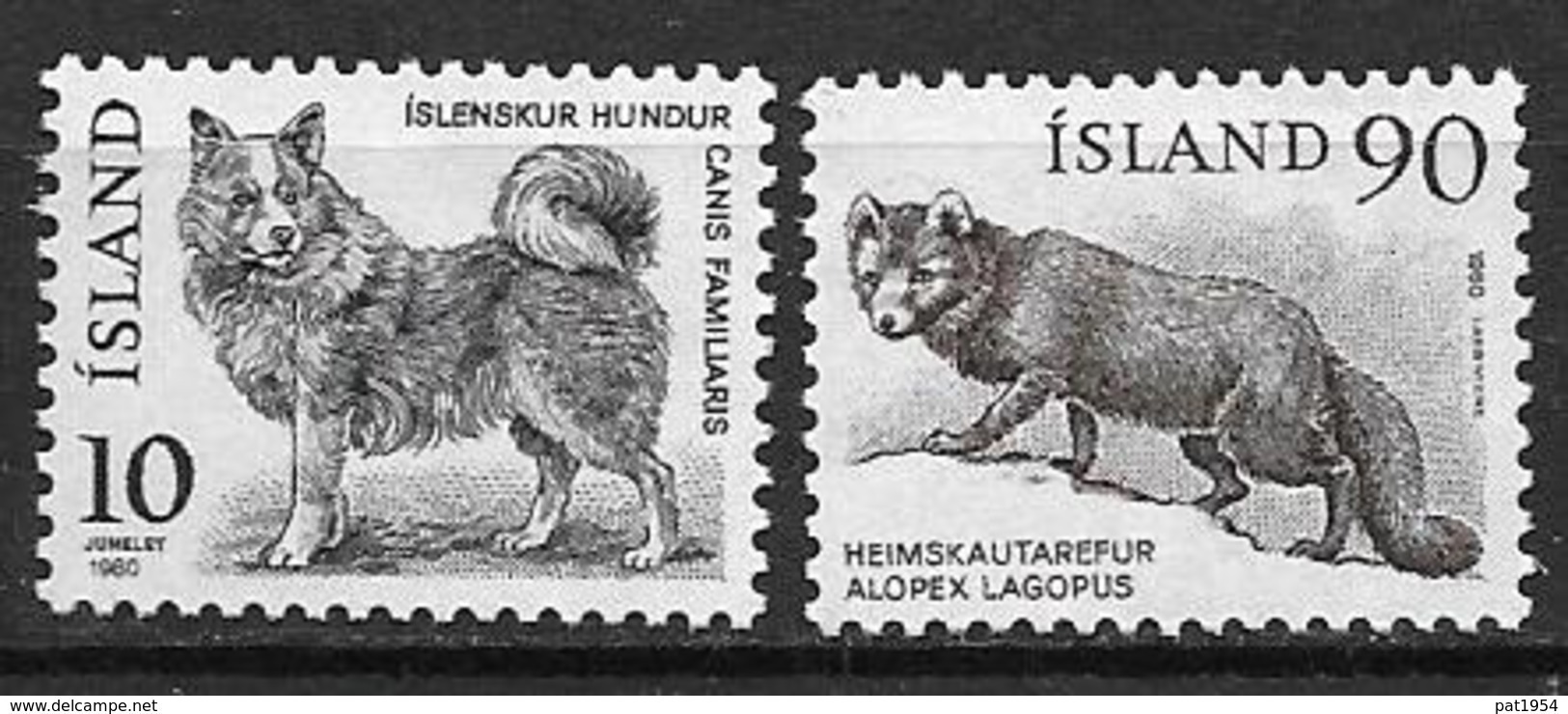 Islande 1980 N° 503/504 Neufs Animaux, Chien Et Renard - Nuovi