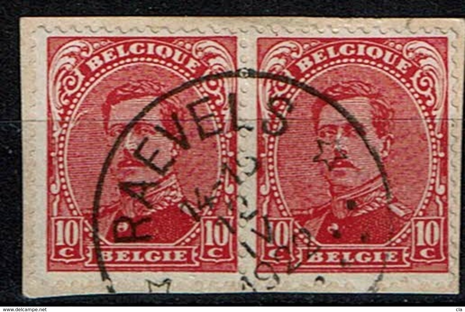 138 Paire  Obl Relais Raevels - 1915-1920 Albert I